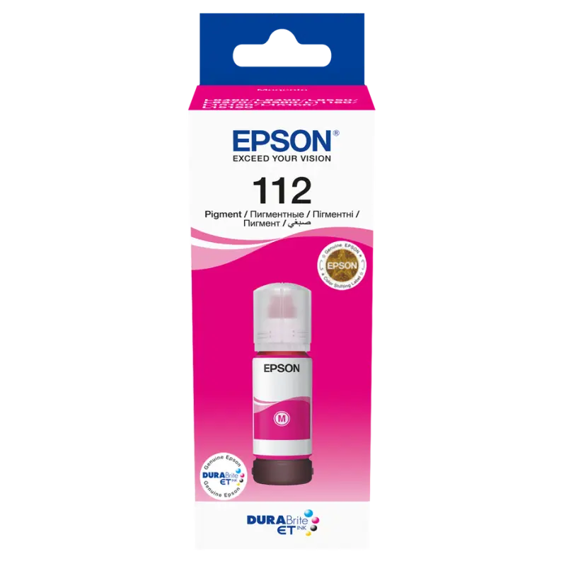 Bouteille d'encre pigmentée magenta EPSON 112 EcoTank